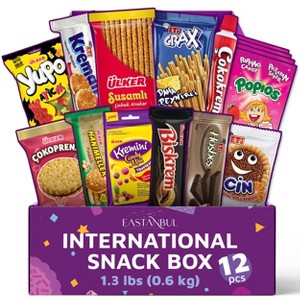 Eastanbul International Snack Box, Premium 12 Full-Size Foreign Snack Box, 1.3lb - 1 of 4
