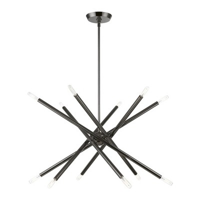 Livex Lighting Soho 12 - Light Chandelier in  Black Chrome