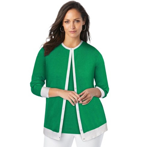 Plus size 2025 kelly green cardigan