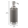 iDesign Soap Dispenser for Bathroom or Vanity - Matte Gray/Brushed - 2 of 4