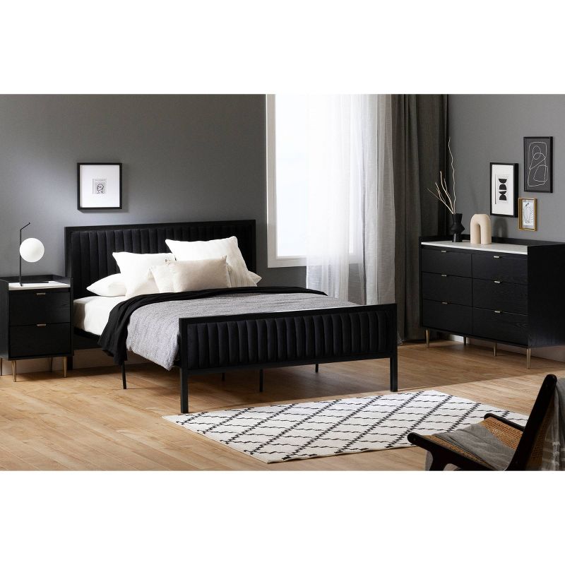 Queen Hype Metal Framed Upholstered Bed Set - South Shore, 3 of 10