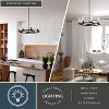 VAXCEL Grantley Matte Black Wheel Chandelier Light Fixture Clear Glass Shade, LED Compatible, Damp Rated - 3 of 4
