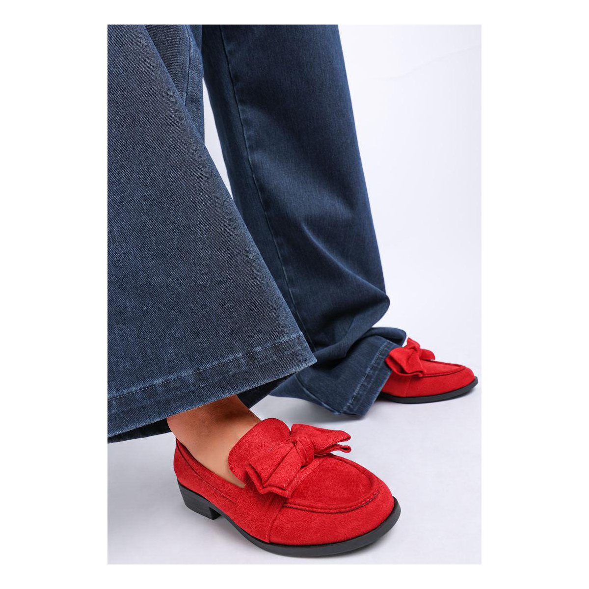 Женские туфли London Rag Womens Havisham Bow Accent Heeled Loafers 7 — фото 2