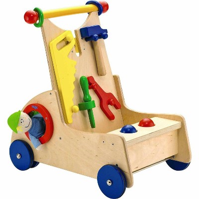 wooden push cart baby