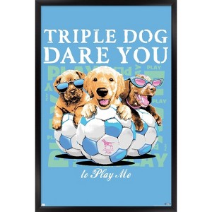 Trends International Jim Baldwin - Triple Dog Dare You Framed Wall Poster Prints - 1 of 4