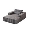 75-Inch Corduroy Upholstered Sofa Lounger - Ready to Use, Soft Modern Sleeper for Indoor Living & Bedroom - 2 of 4
