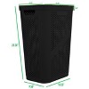 Mind Reader Perforated Plastic Hamper with Lid 60 Liter/16 Gallon, Lightweight Hamper - 3 of 4