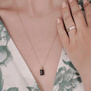 Bonbon Black Crystal Pendant Necklace in Gold, Rose Gold, Silver - Honeycat - 1 of 4