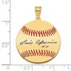 Black Bow Jewelry 14K Gold Plated Luis Aparicio Signature MD Enamel Baseball Pendant - 4 of 4