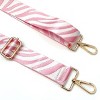 Wrapables Wide Adjustable Crossbody Handbag Strap, Women's Replacement Bag Strap for Purses, Pink Zebra Print - 2 of 4