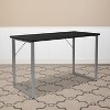 Emma and Oliver Black Finish Computer Desk with Silver Metal Frame - 2 of 4