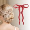 Unique Bargains Women's Bow Wave Chignon Pin 1 Pc - 2 of 4