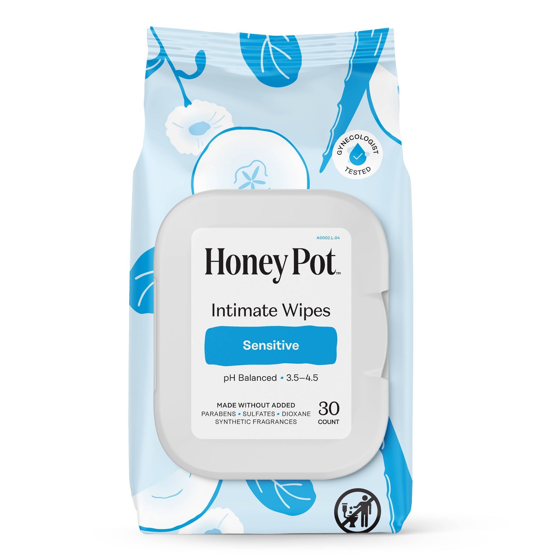 Honey Pot Intimate Wipes - Sensitive - 30 ct