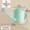 Farmlyn Creek Small Mint Green Plastic Watering Can with Long Spout Sprinkler Head for Garden, Indoor and Outdoor Plants, Flowers, 0.4 Gallon - 4 of 4