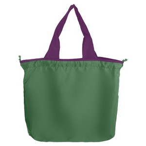 Unique Bargains Reusable Foldable Washable Shopping Totes Drawstring Lightweight Grocery Bag - 1 of 4
