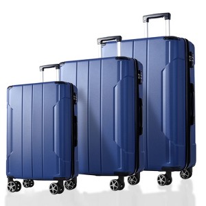 1/3 PCS Expandable ABS Hard Shell Luggage Set with Double Spinner Wheels and TSA Lock - ModernLuxe - 1 of 4