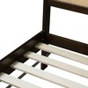 Sapphtopaz Bed Frame with Rattan Headboard Platform Bed Frame with Slats Support, No Box Spring Needed, Beds for Bedroom, Apartment - 4 of 4
