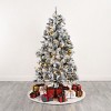 5.5' Frosted Green Pre-Lit Artificial Christmas Tree With Pine Cones - Safavieh - 3 of 4