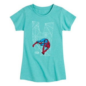 Girls' - Marvel - Spider-man 4Th Birthday Fitted Short Sleeve Graphic T-Shirt - 1 of 3