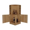 NicBex Buffet Cabinet with Storage 42" Tall Corner Bar Cabinet Sideboard Cabinet with 8 Bottle Cubbies and Double Door for Living Room - 2 of 4