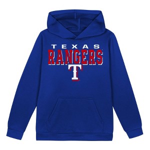 MLB Texas Rangers Boys' Poly Hooded Sweatshirt - 1 of 1