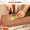 Extra Large Bamboo Wood Cutting Board, 30 x 20 Inch Kitchen Wooden Chopping Board with Juice Groove, Reversible Butcher Block Cutting Board - 3 of 4