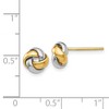 Black Bow Jewelry 8mm Polished Love Knot Earrings in 14k Two Tone Gold - 4 of 4