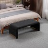 Bedroom Foot Bench End Of Bed Bench,Brown Window Bench,Upholstered Footrest Stool With Gold Metal Legs,Boucle Ottoman Bench-Maison Boucle - 3 of 4