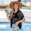 Women's Black Open Knit Short Sleeve Cover-Up Shirt - Cupshe - 3 of 4