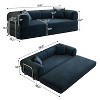 QingMoon Convertible Floor Sofa Bed, with Pillow Back Support Armrest, Corduroy fabric, Comfy Foldable Sofa Bed, ,for Living Room,Bedroom - 3 of 4