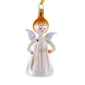 Italian Ornaments 3.5 Inch Angel W/ Candle Ornament Italian Baptism Birth Tree Ornaments - 1 of 3