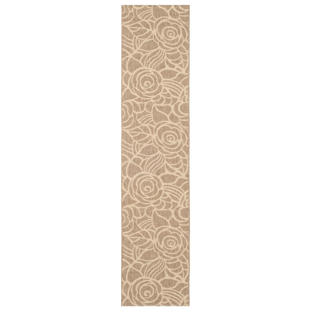 2'3inX10' Runner Madeline Outdoor Rug Coffee/Sand - Safavieh