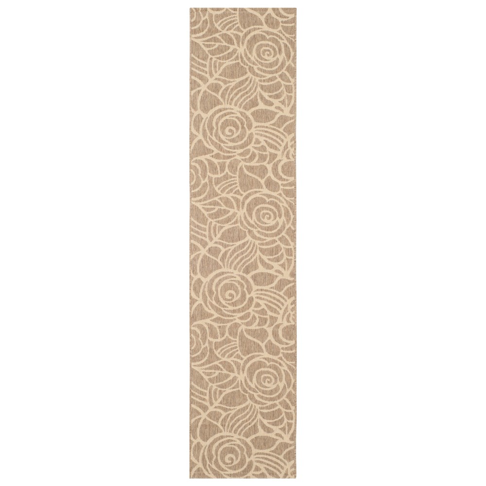 2'7in x 8'2in Rectangle Madeline Outdoor Rug Coffee/Sand - Safavieh