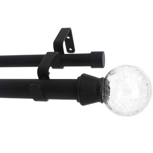 Urbanest Crackle Glass Manhattan 1-inch 3-4-inch Double Drapery Curtain Window Rod Set - 1 of 4