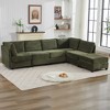 Corduroy U-Shaped Modular Sectional Sofa with Storage and Ottoman - 3 of 4