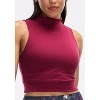 Peloton Women's Cadent Mock Neck Tank, Beet Red - 4 of 4