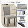 Modern Dining Chairs Set of 2, High Back Linen Fabric Upholstered Dining Room Chairs with Rubber Wood Legs for Kitchen, Living Room - 3 of 4