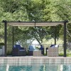 Sevobal Patio Umbrellas Outdoor Patio Retractable Pergola With Canopy Sun Shelter Pergola For Gardens, Terraces, Backyard, Beige, 157"*59"*89.37" - 4 of 4