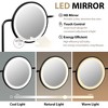 LIVAREEmlen 40" Makeup Vanity Desk with 3-Mode Lighted Mirror & Wireless Charging Station,Vanity Table with Drawer&3 Open Shelves,White - 4 of 4