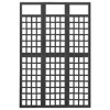 vidaXL 3-Panel Room Divider/Trellis Solid Fir Wood Black 47.6"x70.9" - 3 of 4