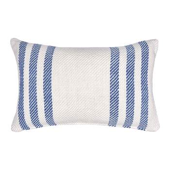 C&F Home 14" x 22" Navy Broad Stripe Woven Pillow