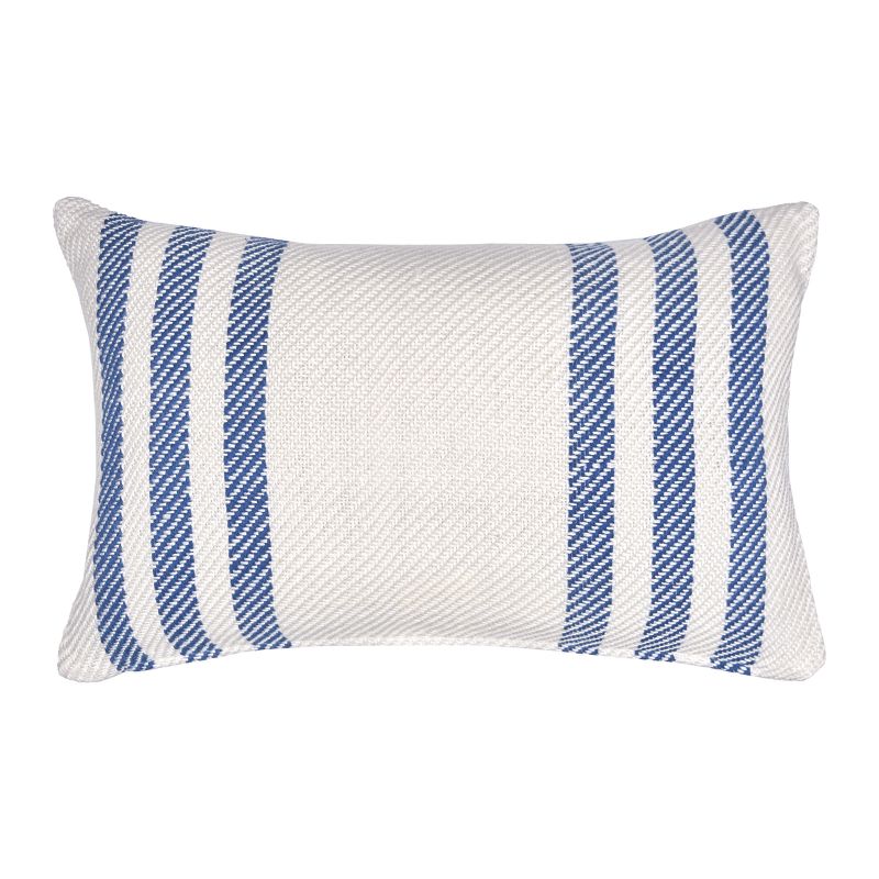 C&F Home 14" x 22" Navy Broad Stripe Woven Pillow, 1 of 2