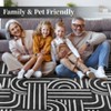 Modern Area Rug for Living Room, Vintage Low Pile Floor Rug with Non Slip Backing, Washable Stain Resistant Carpet for Dorm Office - 3 of 4