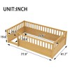 Twin Size Floor Bed with Fence for Bedroom - 4 of 4