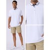 INSPIRE CHIC Men's Short Sleeve Contrast Color Summer Business Golf Polos - 4 of 4