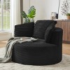 Large Corduroy Bean Bag Chair for Adults, Round Armchair with Cushioned Backrest, Soft Lounge Seating for Living Room, Apartment – Cuddlewood - 2 of 4