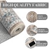 Vintage Floral Rug – Washable Low-Pile Non-Slip Non-Shedding Carpet,Stain-Resistant Foldable Floor Cover for Living Room,Nursery, Bedroom - 4 of 4