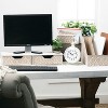 Sullivans Desk Mdf & Iron Clock 10.25"H White - 2 of 2