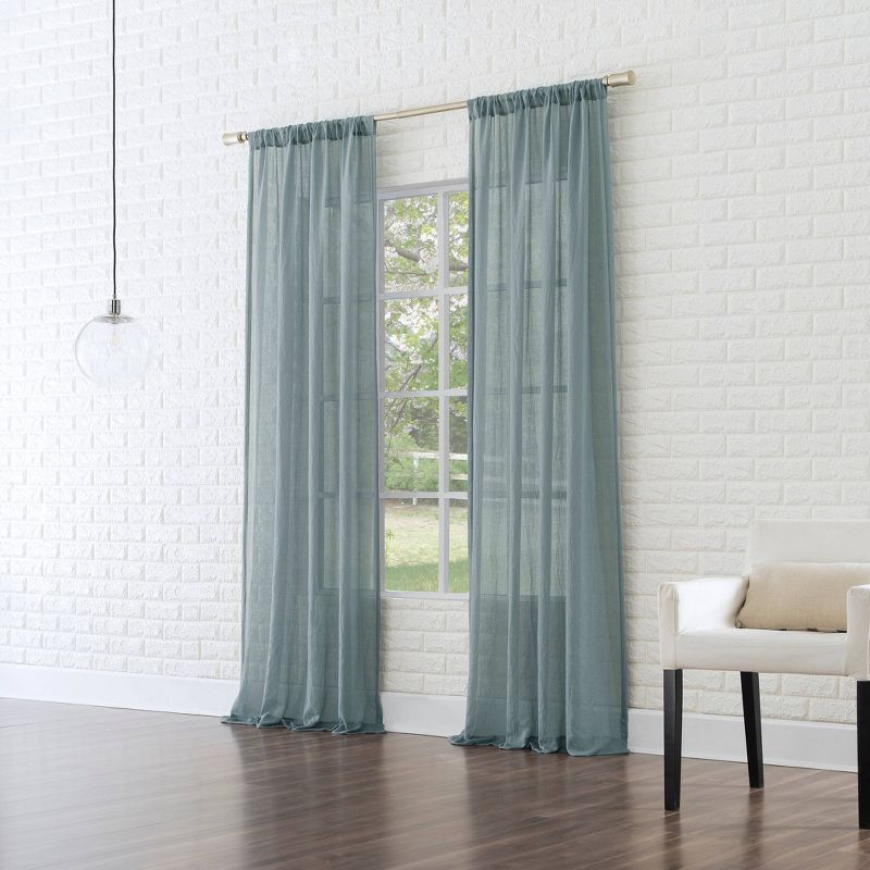 1pc Sheer Avril Crushed Textured Window Curtain Panel - No. 918, 6 of 14