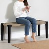 South Shore Balka Wood Bench Beige/Black: Rectangle Seat, Spot Clean, Wood Legs, No Upholstery - 3 of 4